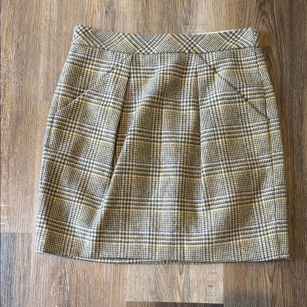 J. Crew wool plaid miniskirt